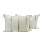 Par de Fundas Lino Arrecife Lineas Beige