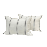 Par de Fundas Lino Arrecife Lineas Gris