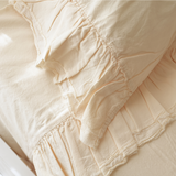 Set de Sábana Frill Crema