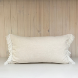 Funda de Cojín Lunar Crudo Fleco 60 x 40 cm