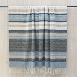 Manta Alpaca Greca Azul