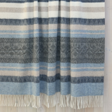 Manta Alpaca Greca Azul