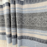 Manta Alpaca Greca Azul