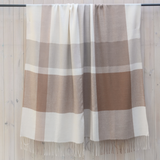 Manta Alpaca Escocesa Beige