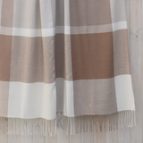 Manta Alpaca Escocesa Beige