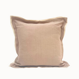 Funda de Cojín Lino Rosa Viejo con Aleta
