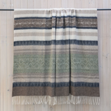 Manta Alpaca Greca Verde
