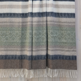 Manta Alpaca Greca Verde