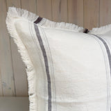 Funda Cojín Lino Arrecife Lineas Gris