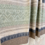 Manta Alpaca Greca Verde