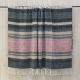 Manta Alpaca Greca Rosada