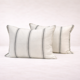 Par de Fundas Lino Arrecife Lineas Gris