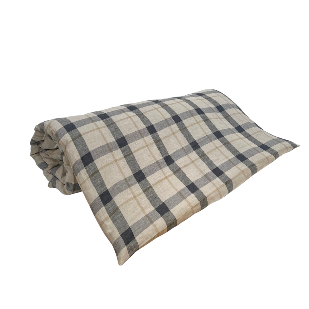 Piecera de Lino - cuadrille beige - Frontañ