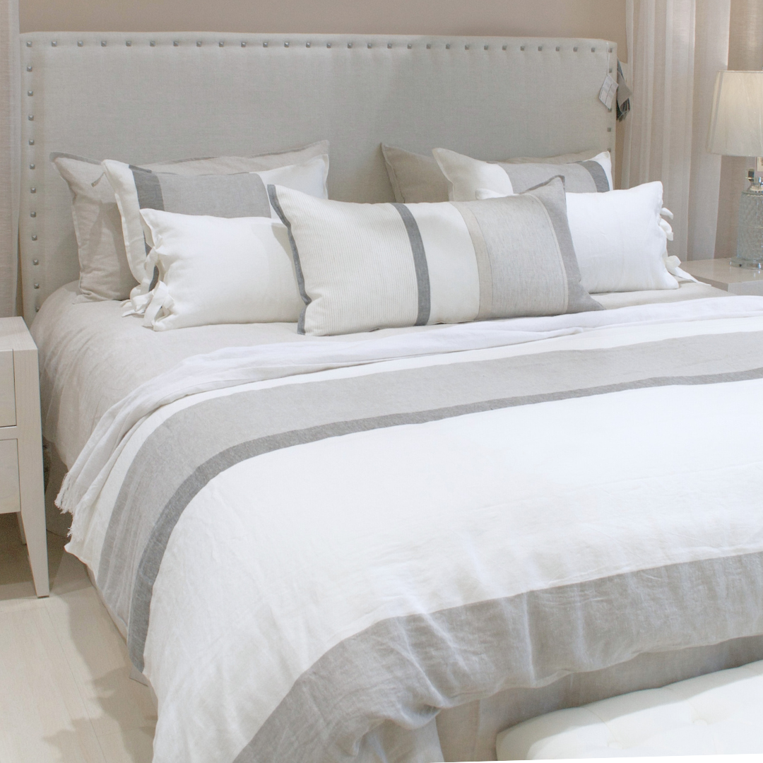 Piecera de Lino Gris Cama