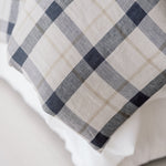 Piecera de Lino - Cuadrille beige - Detalle
