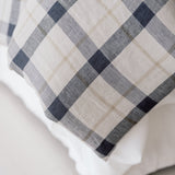 Piecera de Lino - Cuadrille beige - Detalle