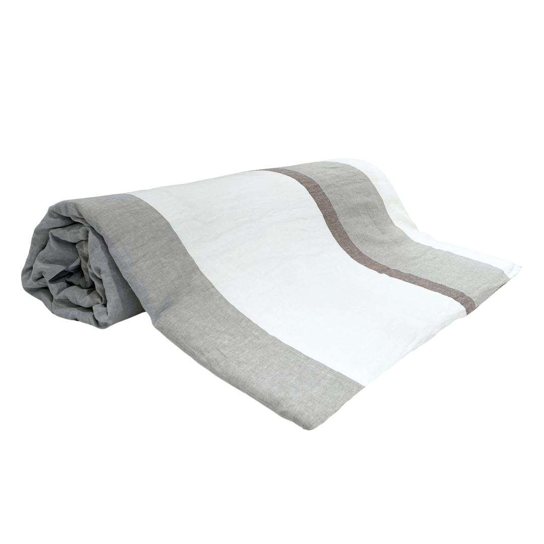 Piecera de Lino Gris - Frontal